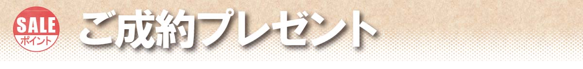 ご成約お買上げプレゼント